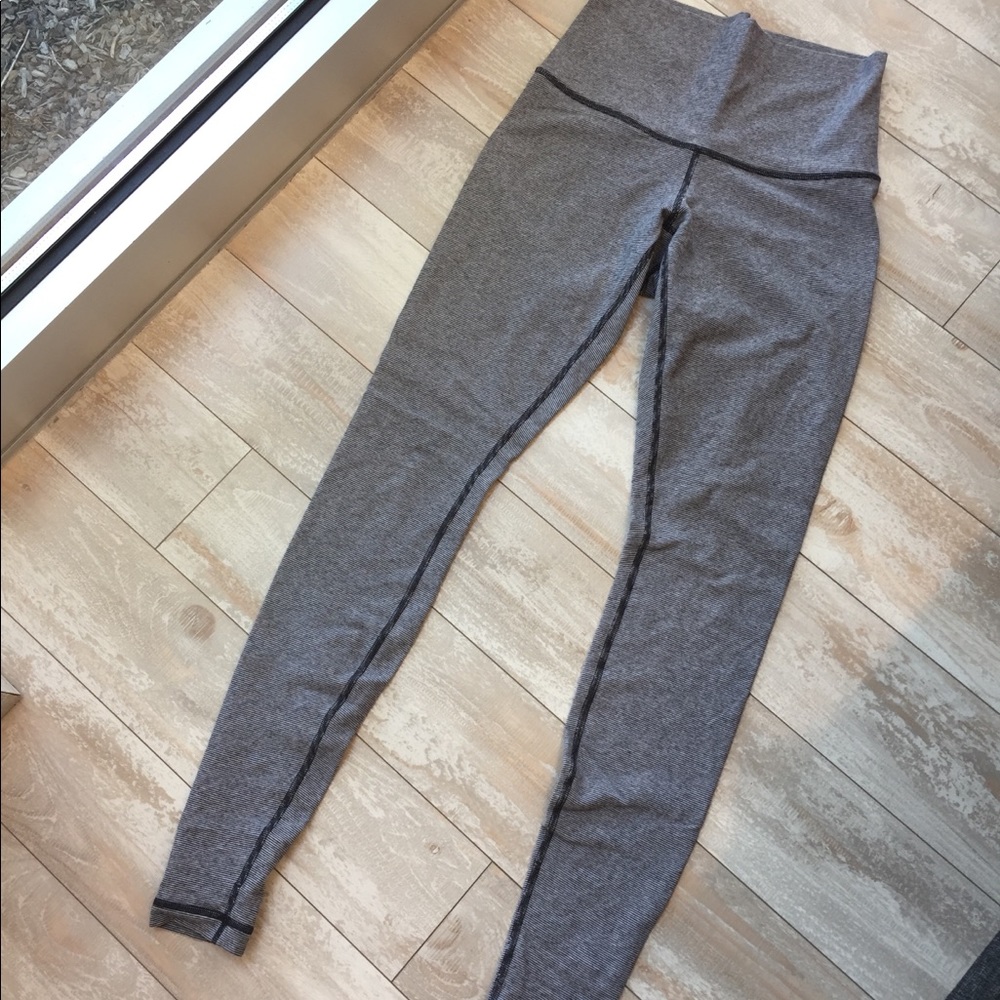 Striped high waisted Lululemon Wunder Unders